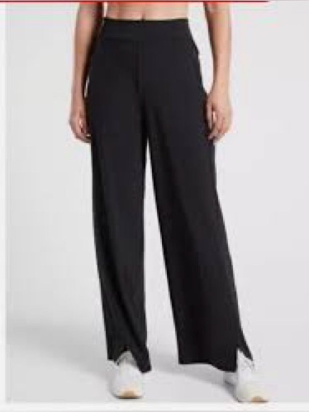 Athleta Cosmic Wide Leg Pant Black High Rise Travel Work Athleisure 981512